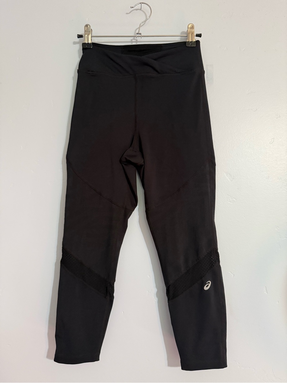 Asics Crossover Waist Athletic Mesh-Panel Leggings